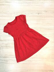 Платье красное в горошек GEORGE, 3-4 года