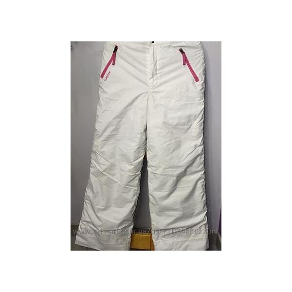 Лыжные брюки белые 140-152 Decathlon