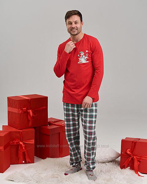 Парні новорічні піжами для всієї родини family Lock  чоловіча