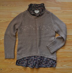 Теплый свитер обманка Next