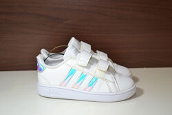 adidas grand court 25р кроссовки на липучках детские