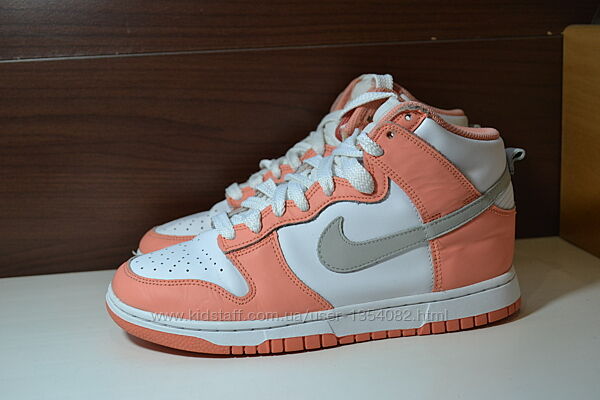 nike dunk high salmon 39р кроссовки кожаные хайтопы оригинал