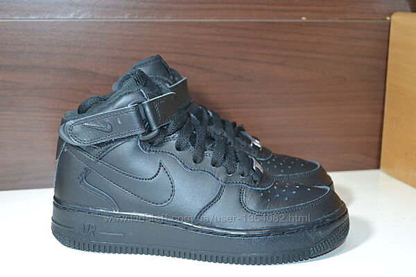 nike air force mid 35.5р кросівки хайтопи шкіряні черевики