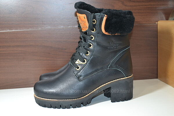 panama jack 36р ботинки ботильоны зимние на меху кожаные оригинал