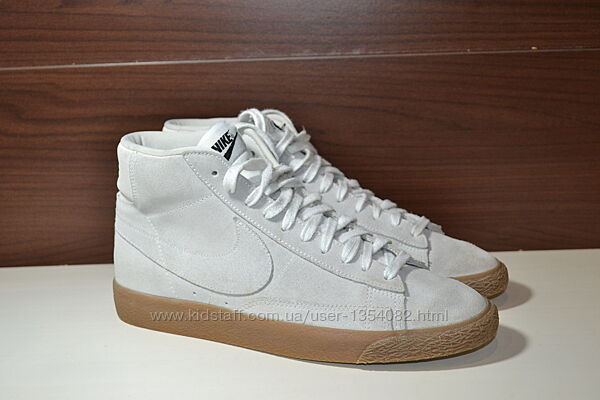 nike blazer mid prm 41р кроссовки хайтопы кожаные оригинал кеды сникер