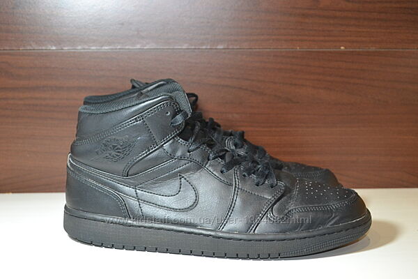 nike air jordan 1 mid 43р сникерсы кроссовки оригинал кожаные