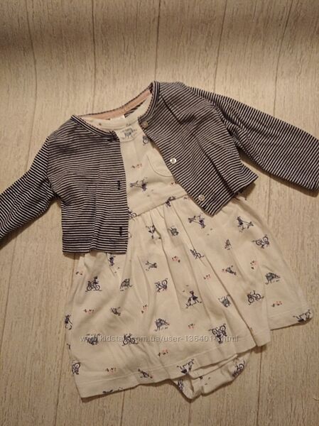Платье-бодик, болеро 12 мес Carter´s и платье красное 12-18 Zara