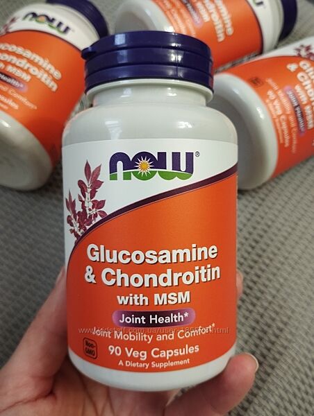 Now foods глюкозамін та хондроїтин з мсм, 90капсул