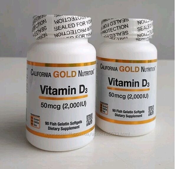 Вітамін D3 50 мкг / 2000 МО від California Gold Nutrition
