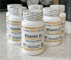 Вітамін D3 125 мкг / 5000 МО від California Gold Nutrition