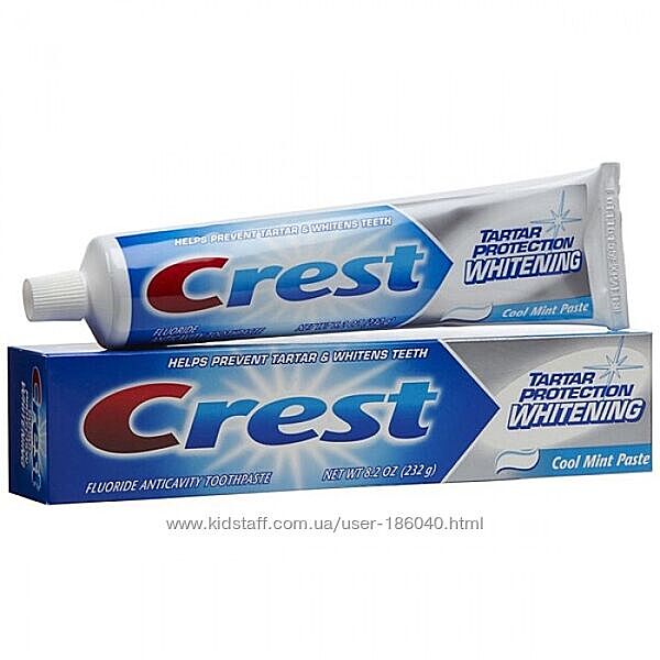 Від зубного КАМЕНЮ відбілююча паста Crest TarTar Protection White-232g-USA