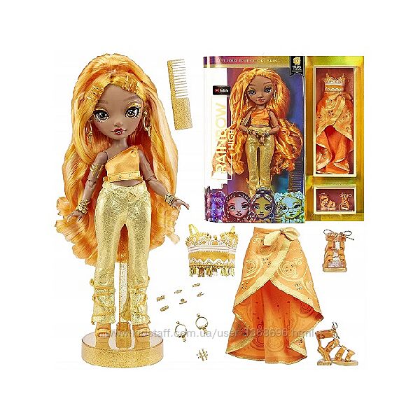 Рейнбоу Rainbow High Мина Флер Meena Fleur Saffron Gold 