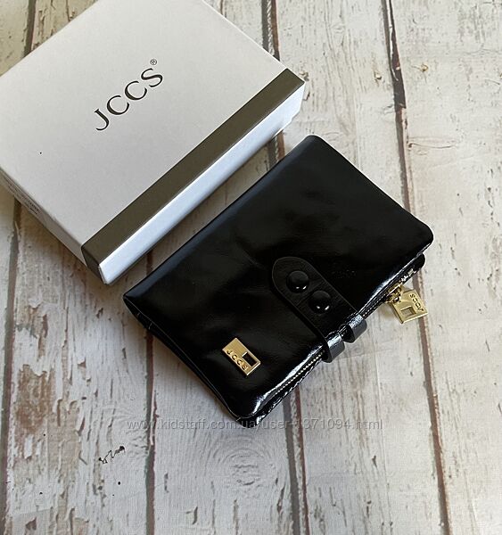 Жіночий шкіряний гаманець JCCS маленький чорний