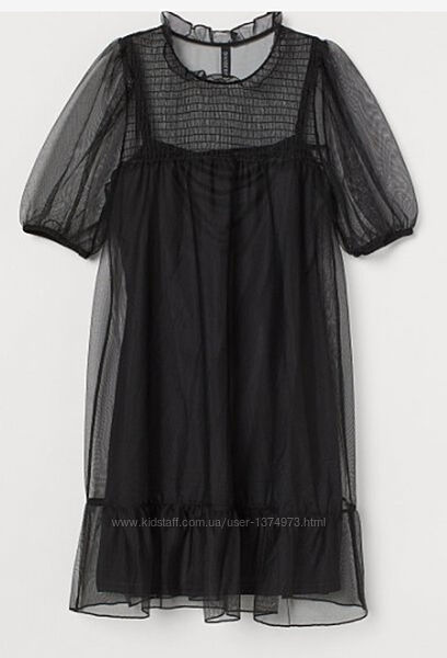 Фатиновое чёрное платье h&m
