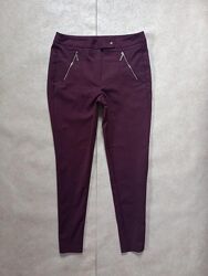 Зауженные коттоновые штаны брюки скинни с высокой талией F&F, 12 размер. 