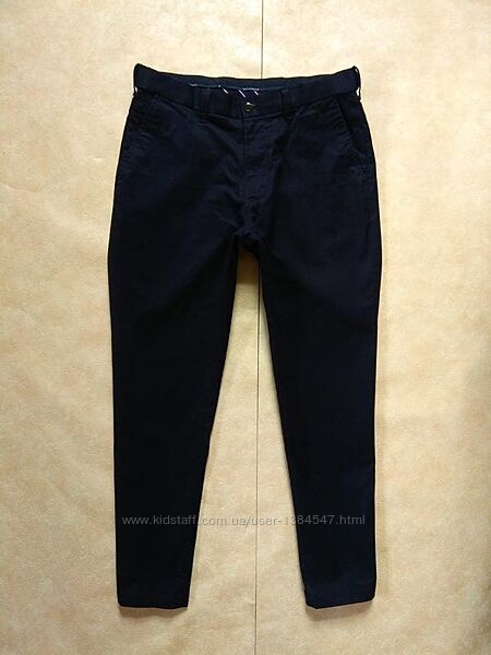 Мужские брендовые коттоновые джинсы с высокой талией M&S, 34 pазмер.