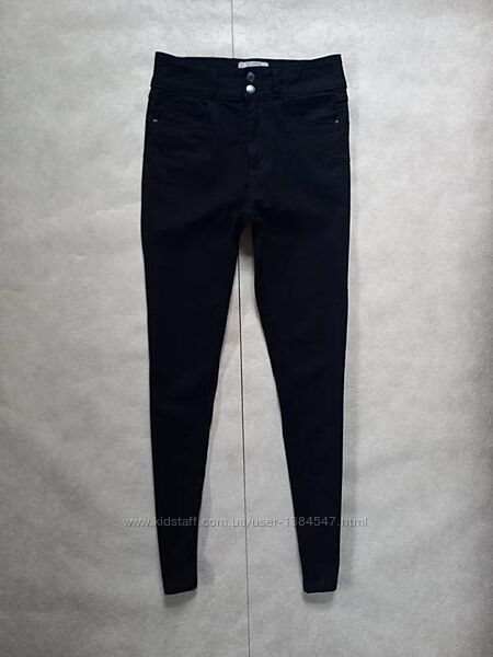 Стильные черные джинсы скинни с высокой талией New look, 10 размер.