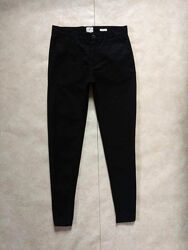Мужские черные коттоновые джинсы скинни с высокой талией H&M, 30 pазмер. 
