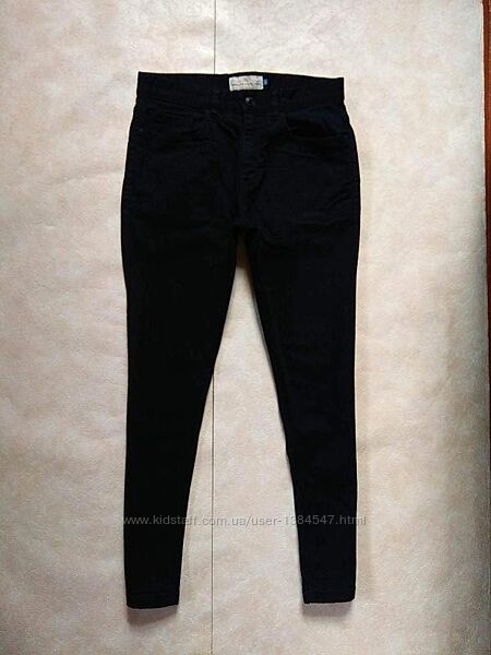 Мужские черные джинсы скинни с высокой талией Next, 30 pазмер. 