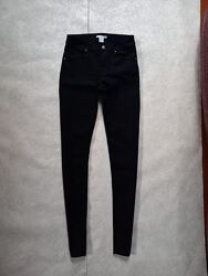 Брендовые черные джинсы скинни H&M, 34 размер. 
