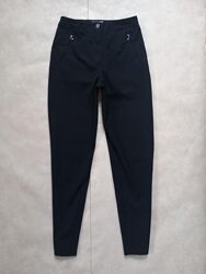 Зауженные черные штаны брюки с высокой талией Vanilia, 38 pазмер. 