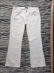 Брендовые белые джинсы палаццо клеш с высокой талией La Redoute, 18 размер.