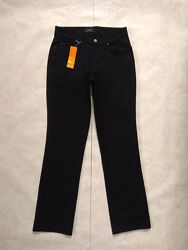 Брендовые новые черные прямые джинсы трубы с высокой талией Mac, 38 размер.