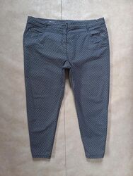 Коттоновые зауженные штаны брюки скинни с высокой талией Canda, 20 размер. 