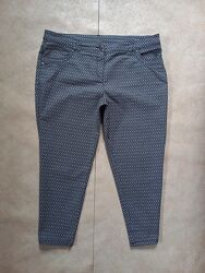 Коттоновые зауженные штаны брюки скинни с высокой талией Canda, 20 размер .