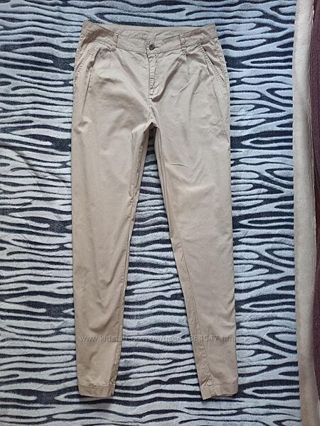 Брендовые коттоновые штаны брюки с высокой талией Vila, L pазмер. 