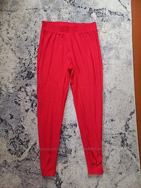 Легкие красные штаны брюки бойфренды с высокой талией Tezenis, 12 размер. 