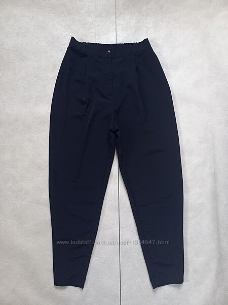  Черные брендовые штаны брюки бойфренды с высокой талией H&M, 38 размер. 