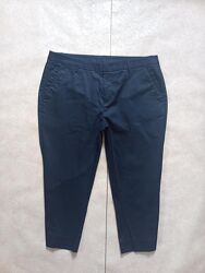 Брендовые коттоновые штаны брюки скинни с высокой талией Yessica, 16 размер
