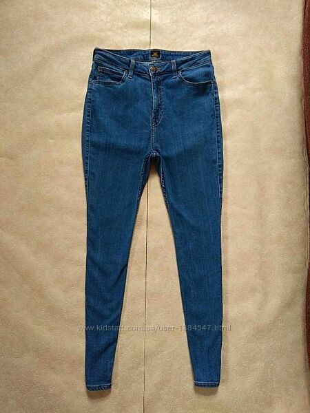 Брендовые джинсы скинни с высокой талией Lee, 12 размер. 