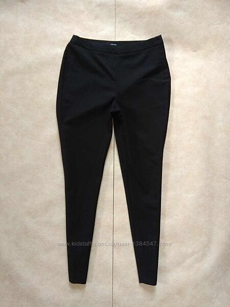 Коттоновые черные штаны брюки скинни с высокой талией Vero moda, 38 размер.