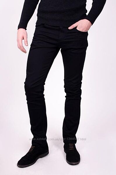 Мужские черные брендовые джинсы скинни Yes or no, 32 pазмер.