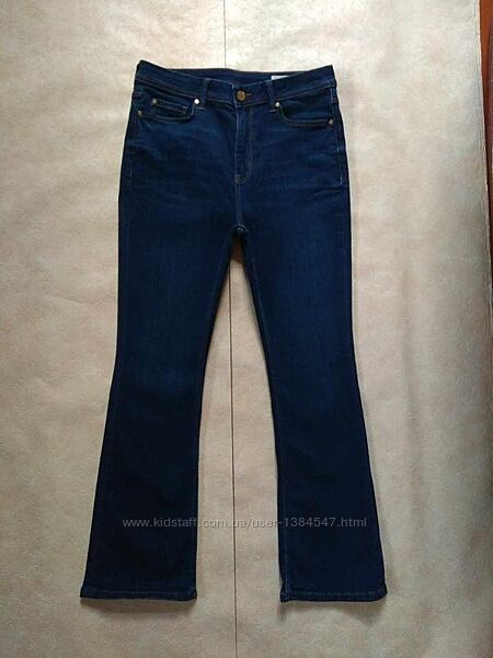 Брендовые джинсы клеш с высокой талией M&S, 14 размер. 
