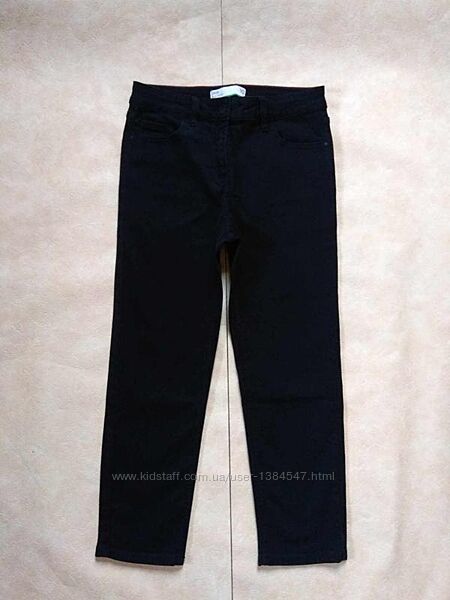 Брендовые прямые черные джинсы с высокой талией Next, 10 размер.