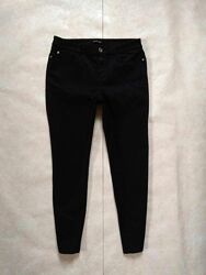 Брендовые черные джинсы скинни с высокой талией Massimo Dutti, 40 размер. 
