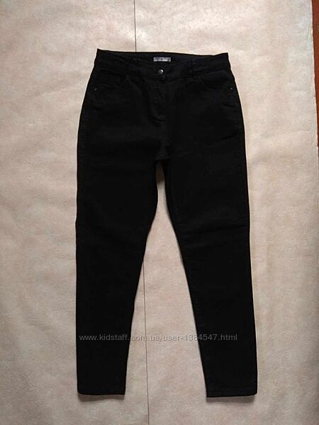 Брендовые черные прямые джинсы с высокой талией Tu, 12 размер. 
