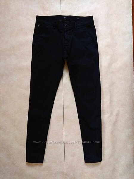Мужские коттоновые брендовые джинсы с высокой талией Hugo Boss, 32 pазмер. 