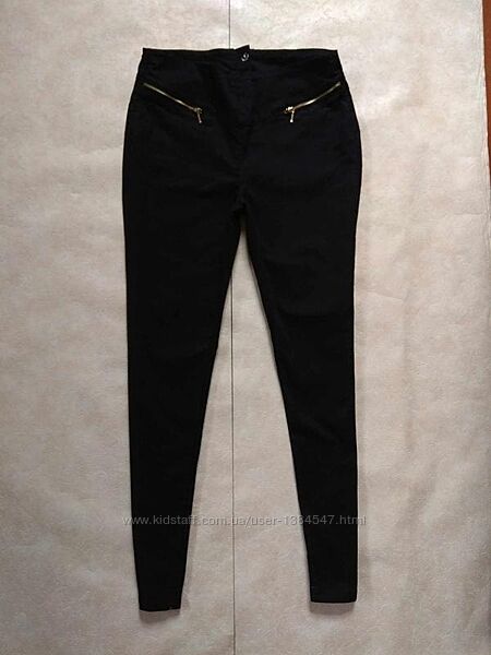 Брендовые черные джинсы джеггинсы скинни с высокой талией Rainbow, 42 разм.