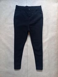 Брендовые черные джинсы скинни с высокой талией Boohoo, 16 размер. 
