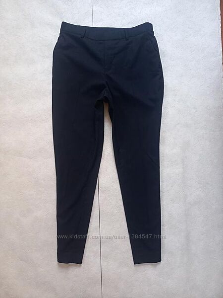 Брендовые черные штаны брюки с высокой талией H&M, 12 pазмер.