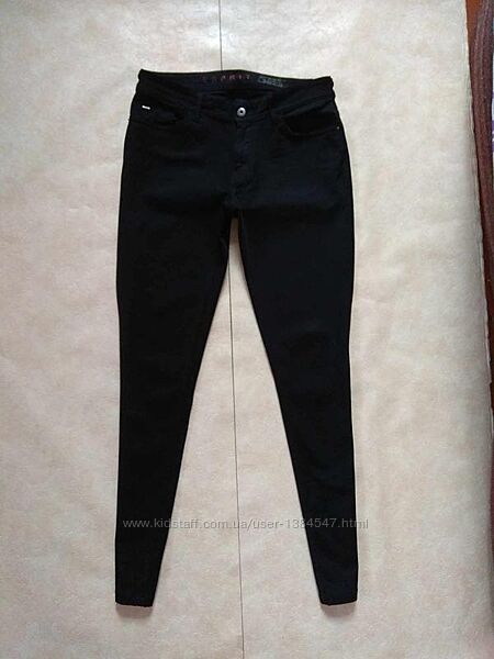 Брендовые черные джинсы скинни Esprit, 12 размер. 