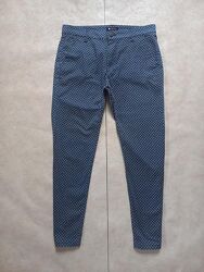 Брендовые коттоновые штаны брюки скинни с высокой талией Francaise, 14 разм