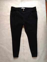 Брендовые большие черные джинсы скинни с высокой талией Next, 22 размер.