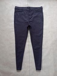 Брендовые джинсы скинни с пропиткой под кожу и высокой талией F&F, 18 разм.