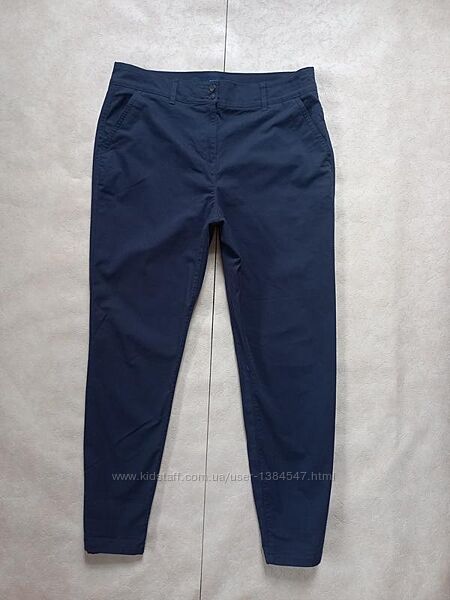 Коттоновые зауженные брюки штаны скинни с высокой талией Next, 14 размер. 