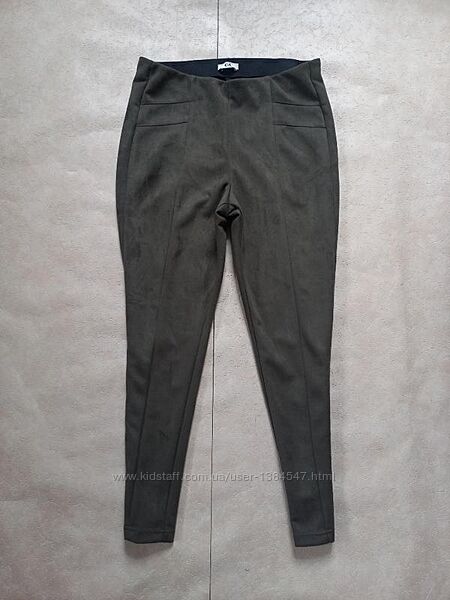 Брендовые замшевые леггинсы штаны скинни с высокой талией C&A, 42 размер. 
